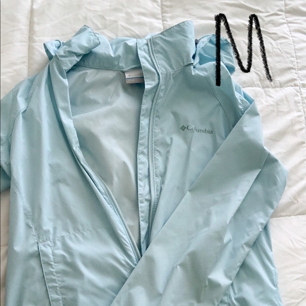 Colombia rain jacket.